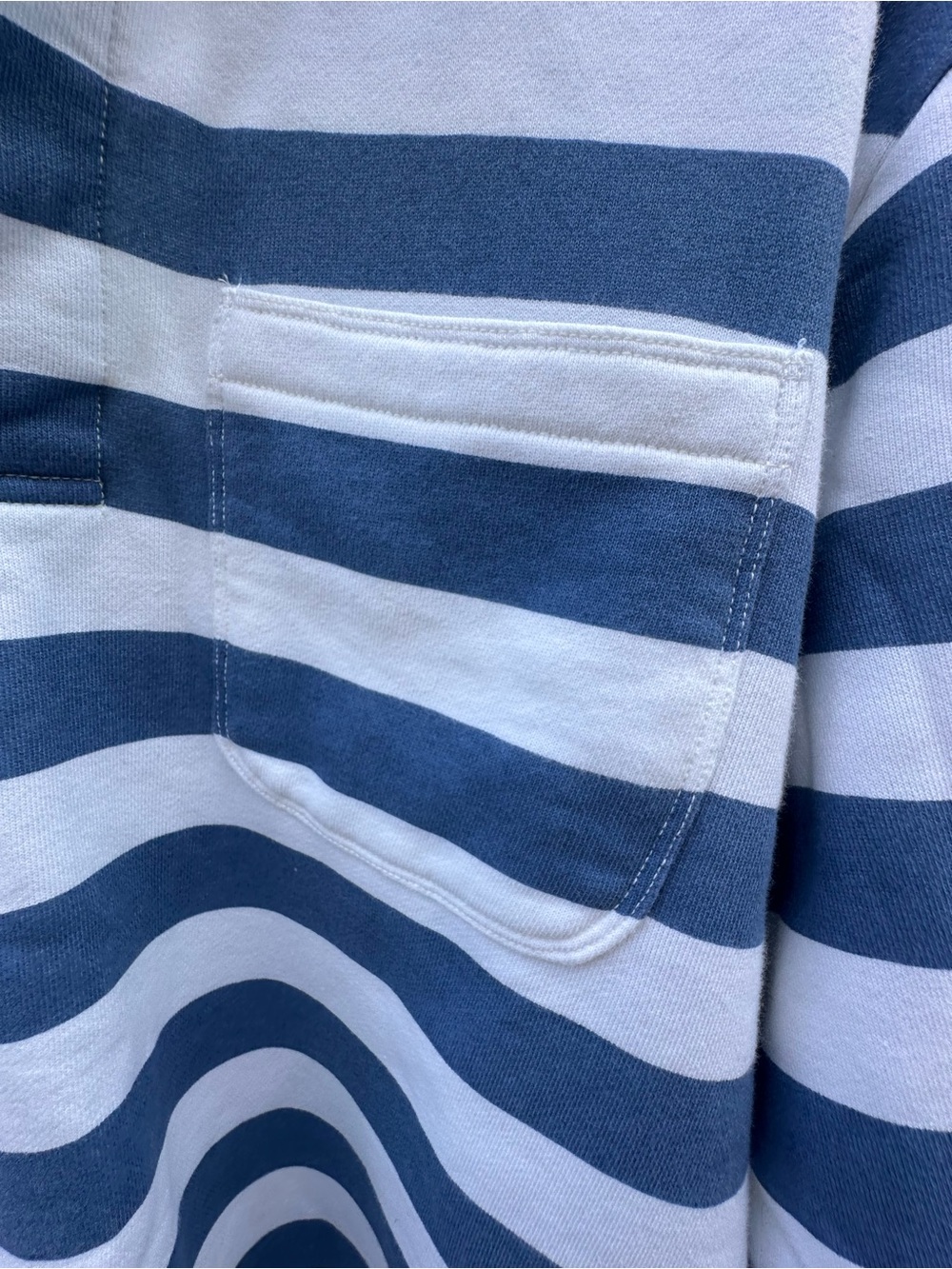GAP Pullover 3/4 Button Rugby-Inspired Striped Sweatshirt Style Collar Classic - Picture 13 of 15